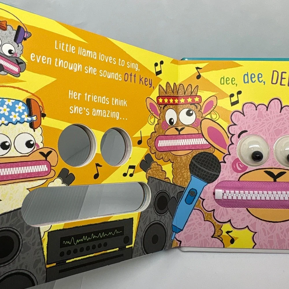 La La Llama! Wobbly Eye Zipper Board Book for Toddlers and Young‎ Children